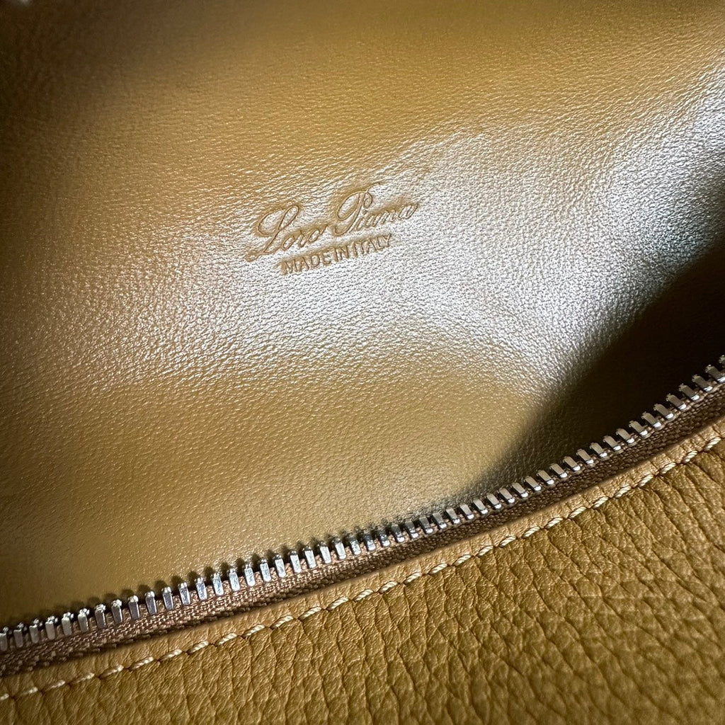 Loro Piana Extra Pocket L19 in Dijon Yellow Grained Calfskin with Silver Hardware Bag