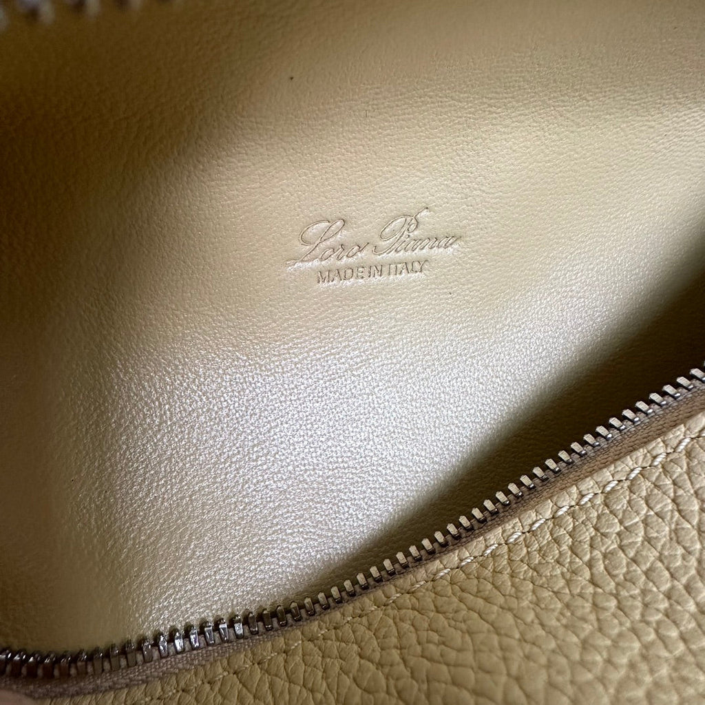 Loro Piana Extra Pocket L19 in Light Yellow Calfskin with Silver Hardware Bag