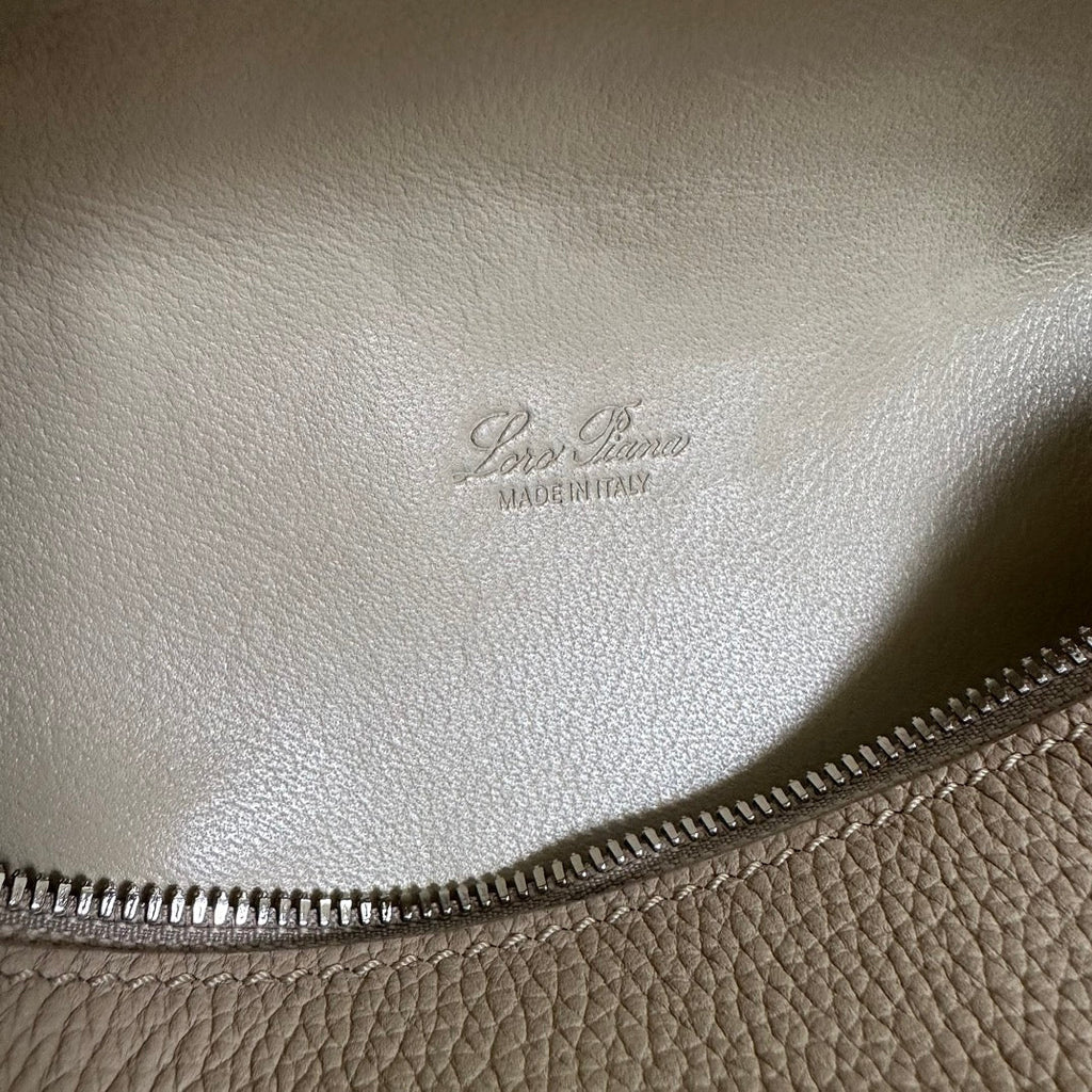 Loro Piana Extra Pocket L19 in Desert Brown Grained Calfskin with Silver Hardware Bag