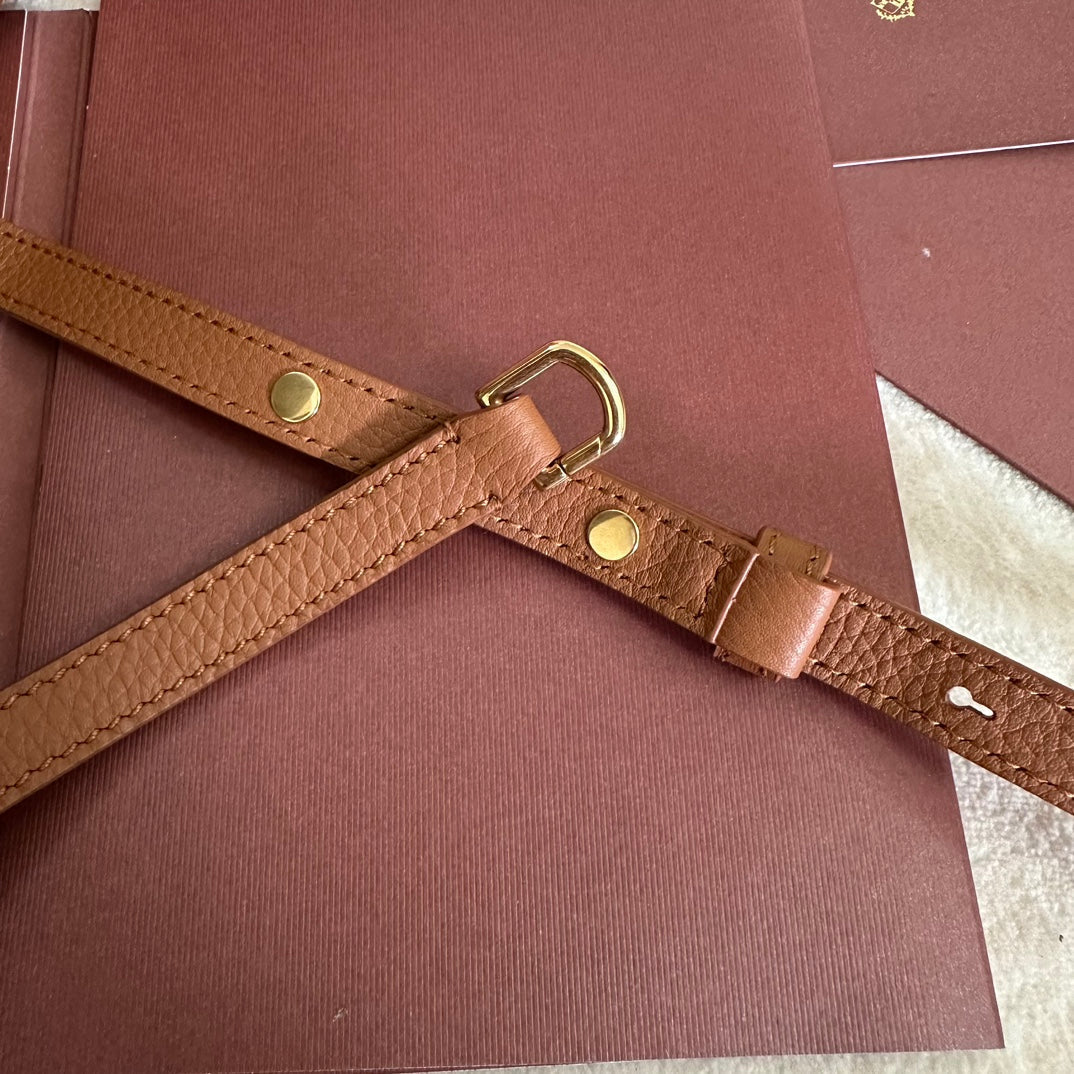 Loro Piana Extra Pocket L19 in Bronze Brown Grained Calfskin with Gold Hardware Bag