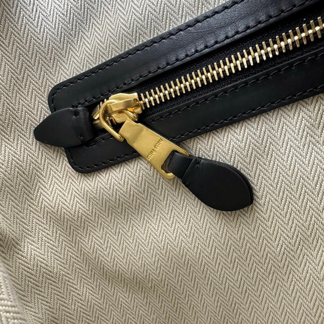 Hobo 40 Tote in Patchwork Black Calfskin