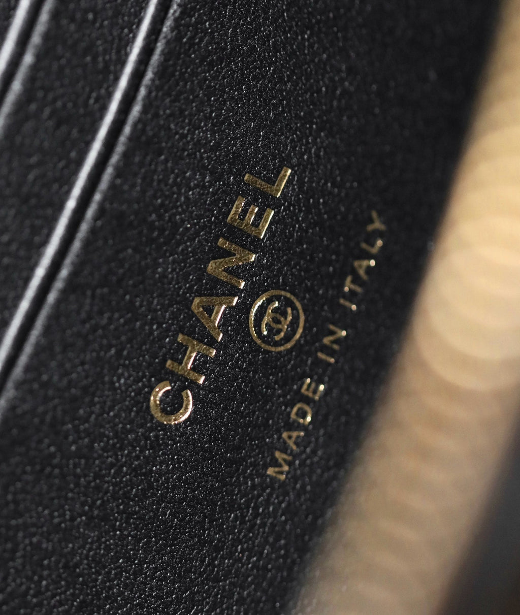 Chanel 25S Vanity Bag 17 cm in Black Lambskin with Pearl Strap