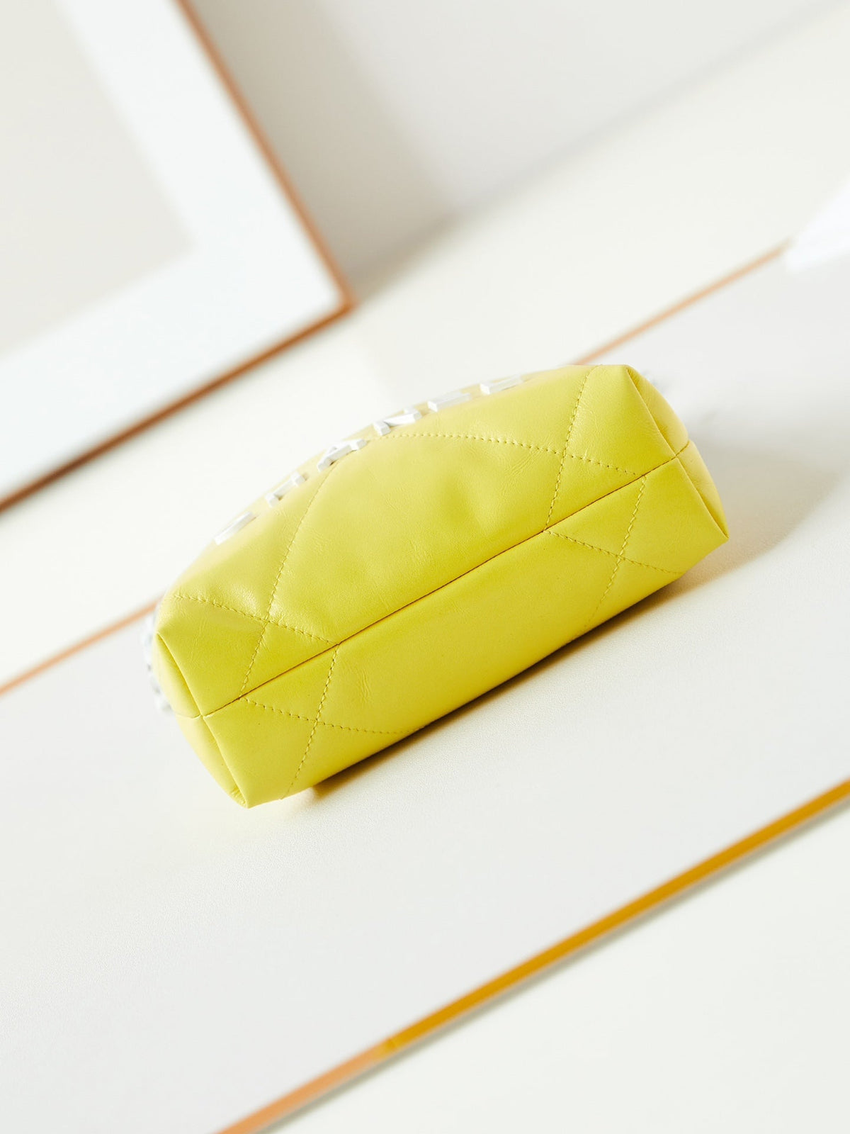 Chanel Mini 20 Hobo Bag in White Mix Light Yellow Calfskin