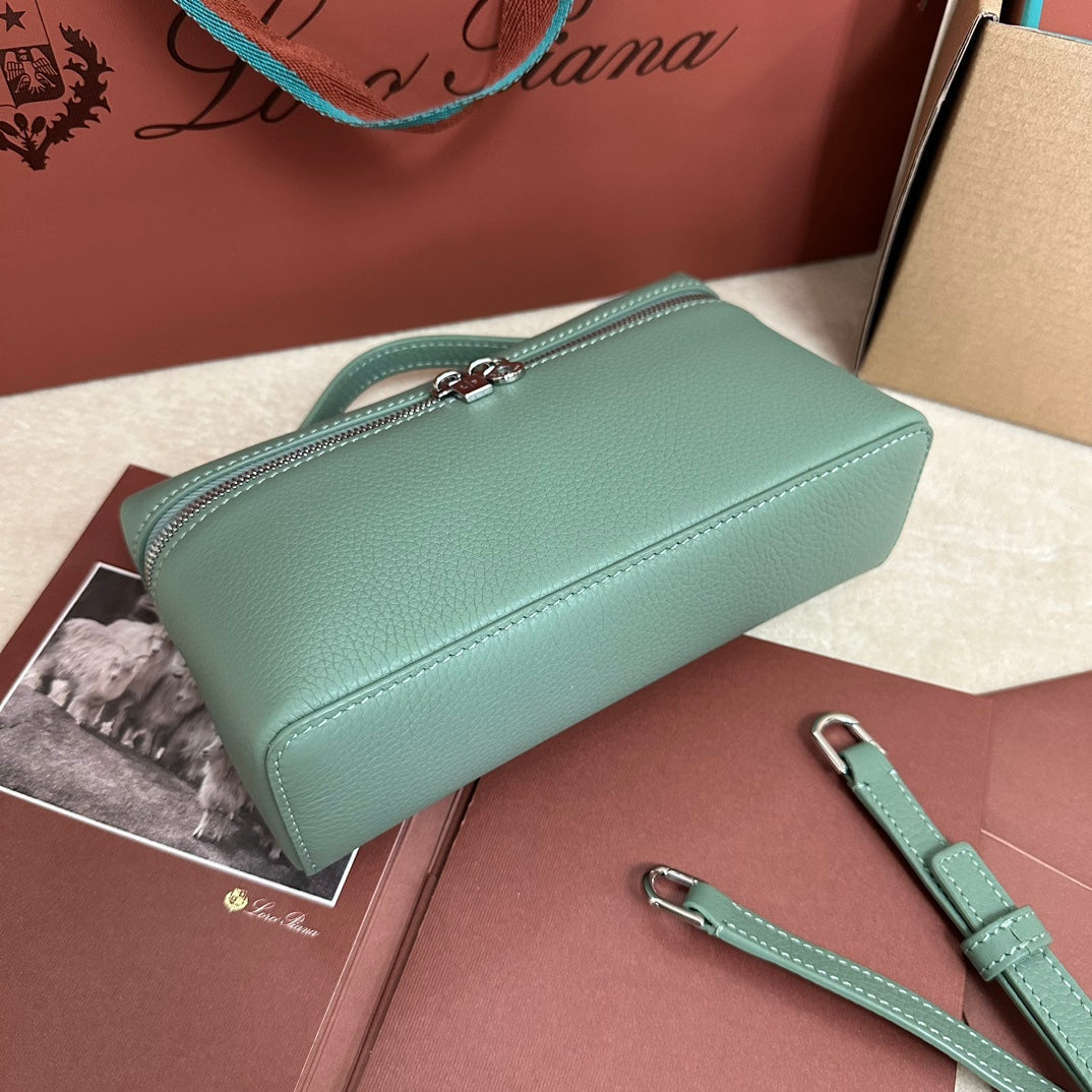 Loro Piana Extra Pocket L19 in Teal Green Calfskin with Silver Hardware Bag