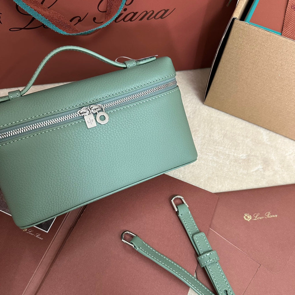 Loro Piana Extra Pocket L19 in Teal Green Calfskin with Silver Hardware Bag