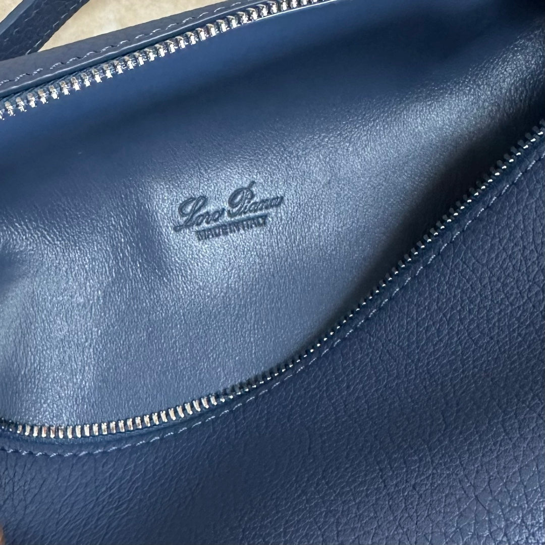 Loro Piana Extra Pocket L19 in Azure Blue Calfskin with Silver Hardware Bag