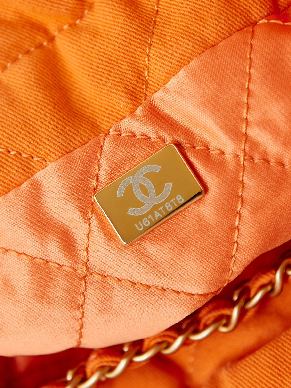 Chanel Classic Mini 20 Bag in Safety Orange Canvas