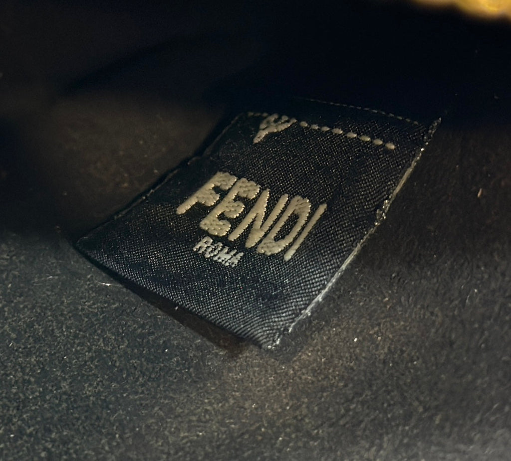Fendi Medium 27 Bag in True Blue Monogram Denim Gold Hardware