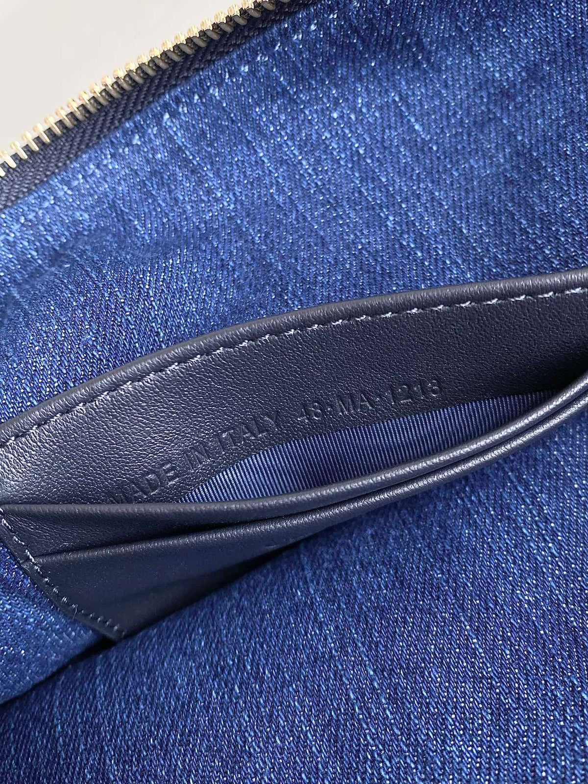 Dior Star 28 Hobo Bag with Chain Blue Denim Oblique Jacquard