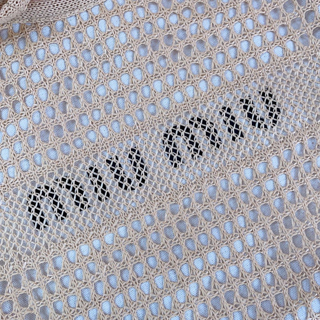 Ivy Tote Bag 40 in Beige Mix White Mesh