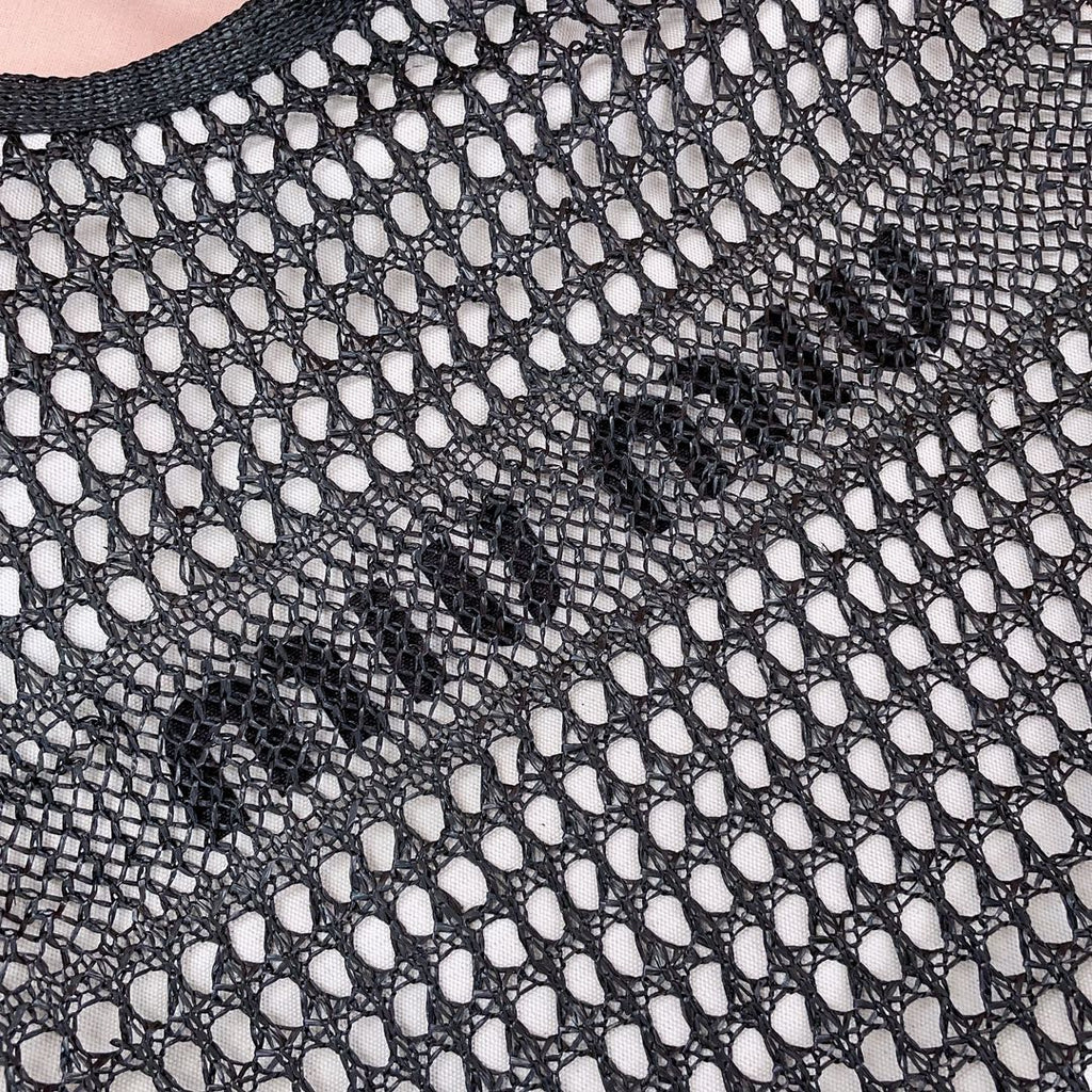 Ivy Tote Bag 40 in Black Mix White Mesh