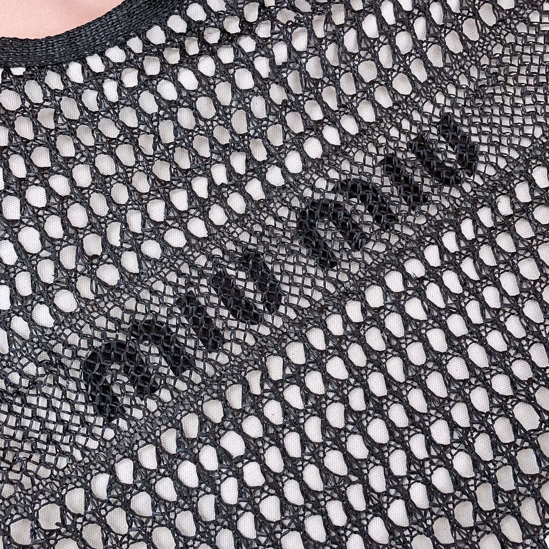 Ivy Tote Bag 40 in Black Mix White Mesh