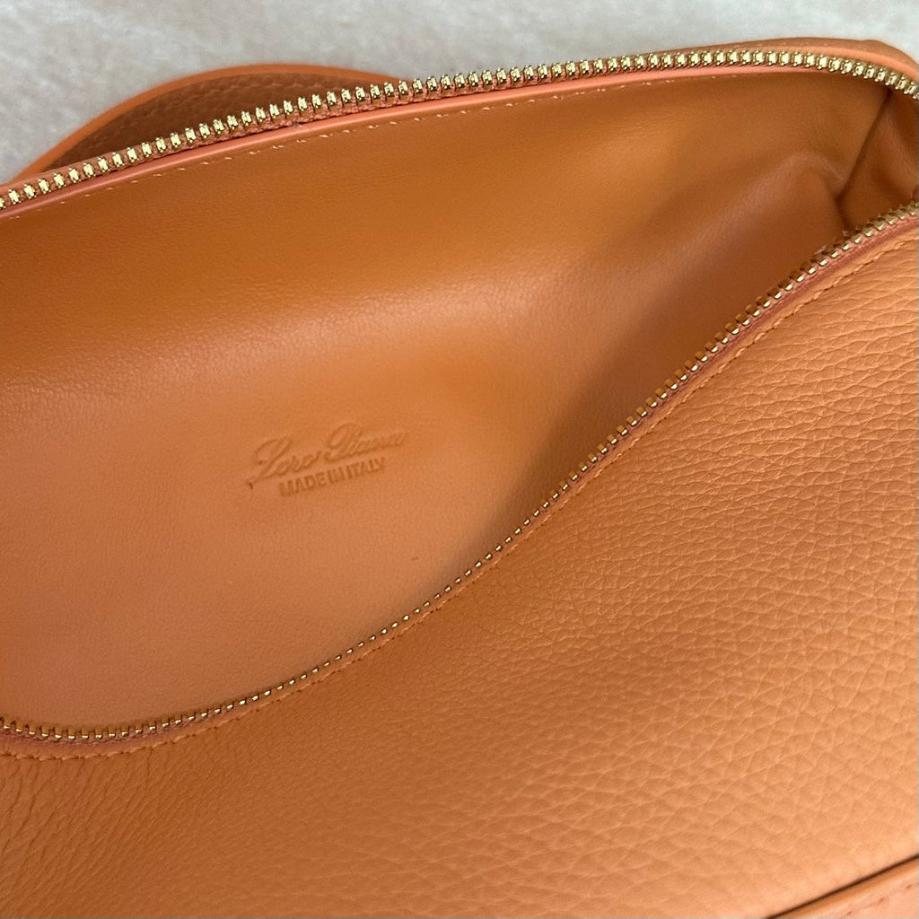 Loro Piana Extra Pocket L19 in Mango Orange Grained Calfskin with Gold Hardware Bag