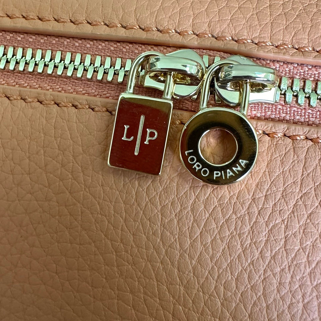 Loro Piana Extra Pocket L19 in Mango Orange Grained Calfskin with Gold Hardware Bag