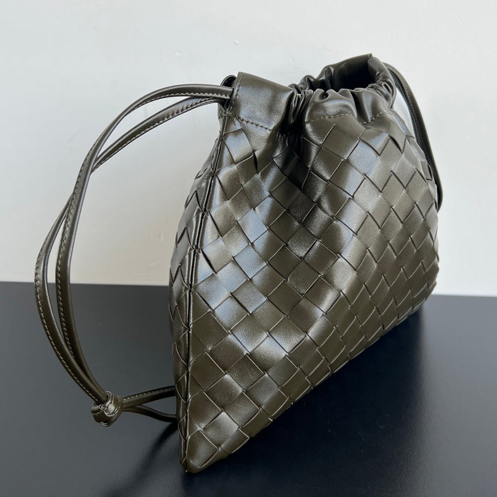 Bottega Veneta Dustbag Medium 32 in Army Green Calfskin Bag