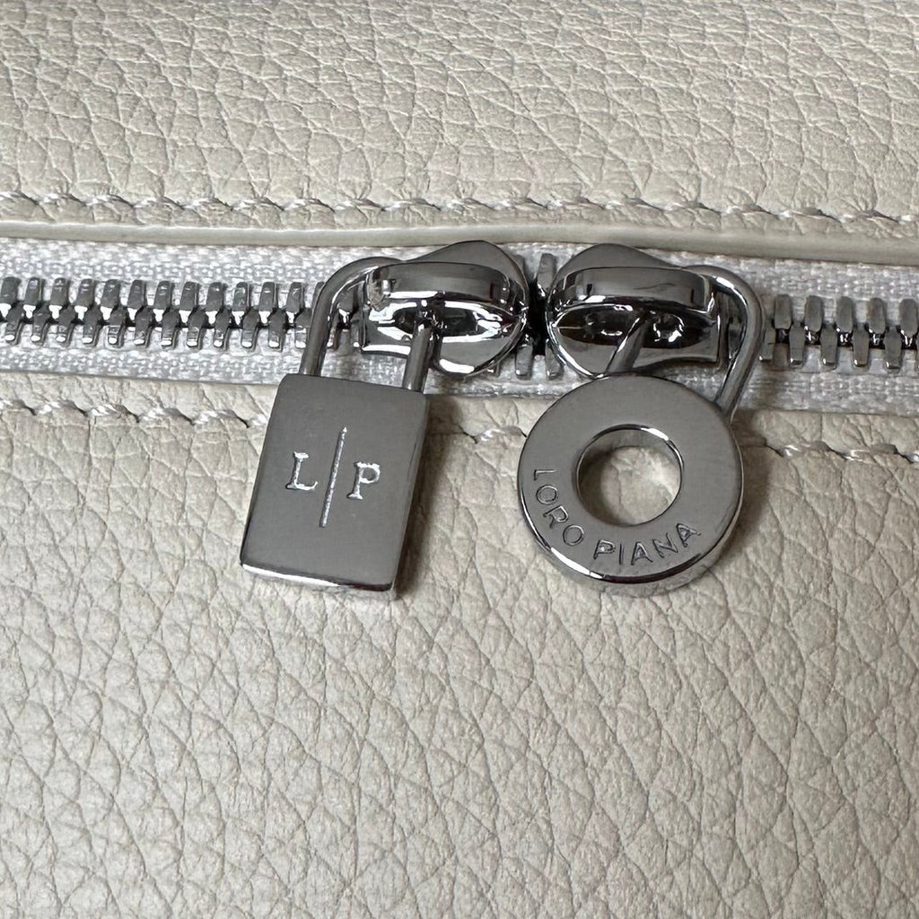 Loro Piana Extra Pocket L19 in Bisque Beige Calfskin with Silver Hardware Bag