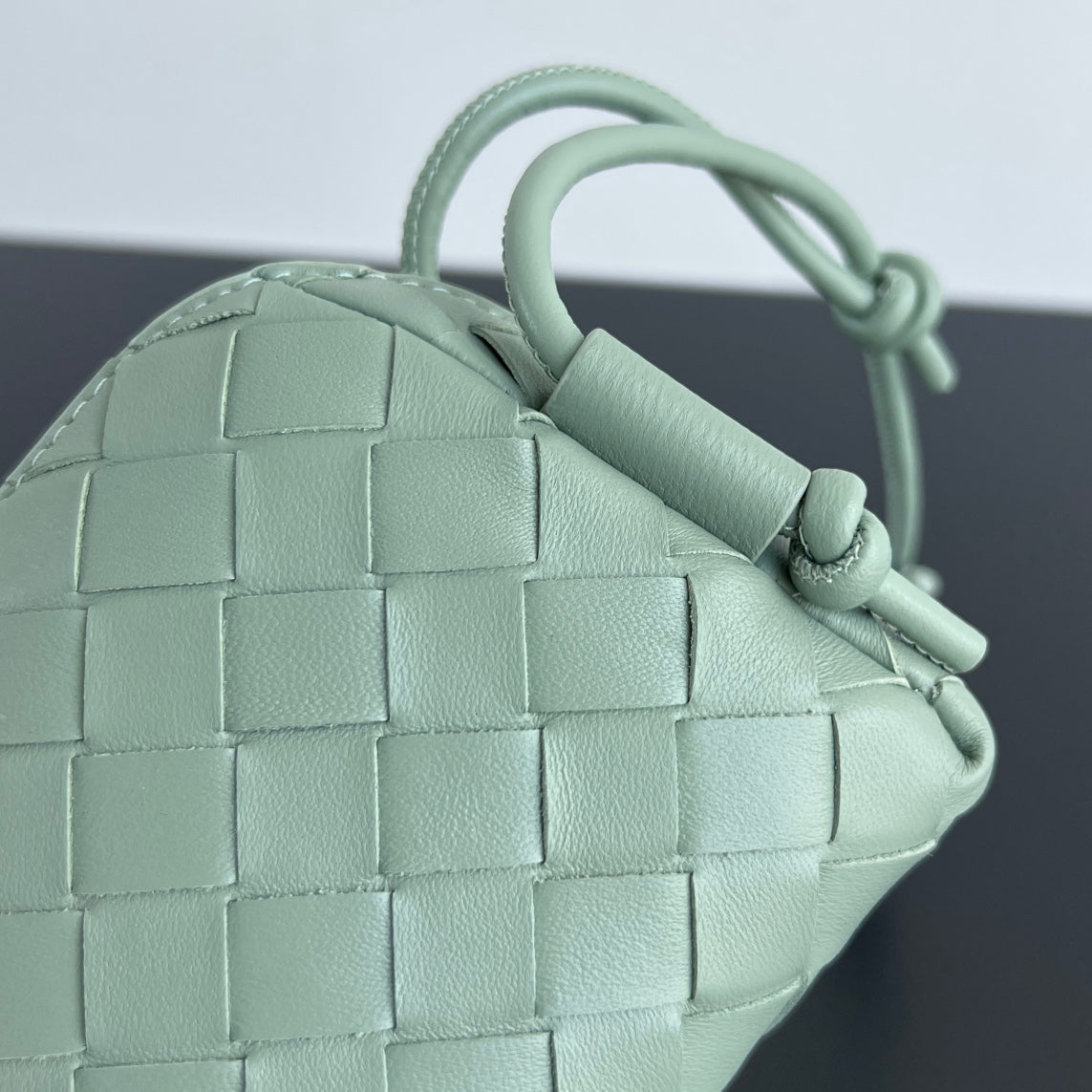 Bottega Veneta Concert Pouch 18 in Opal Lambskin