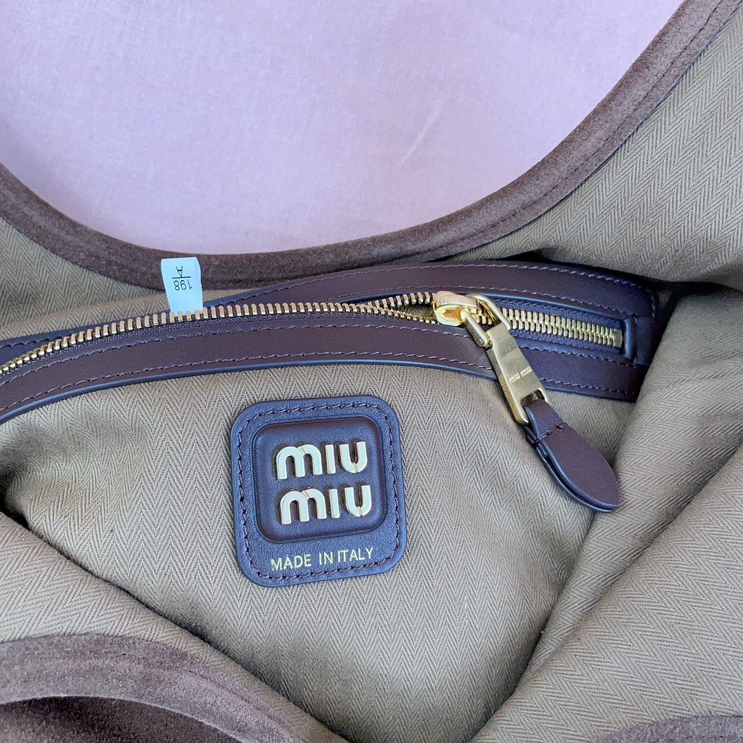 Ivy Tote Bag 40 in Brown Suede