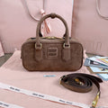 Arcadie Bag 22 in Cedar Brown Suede Gold Hardware
