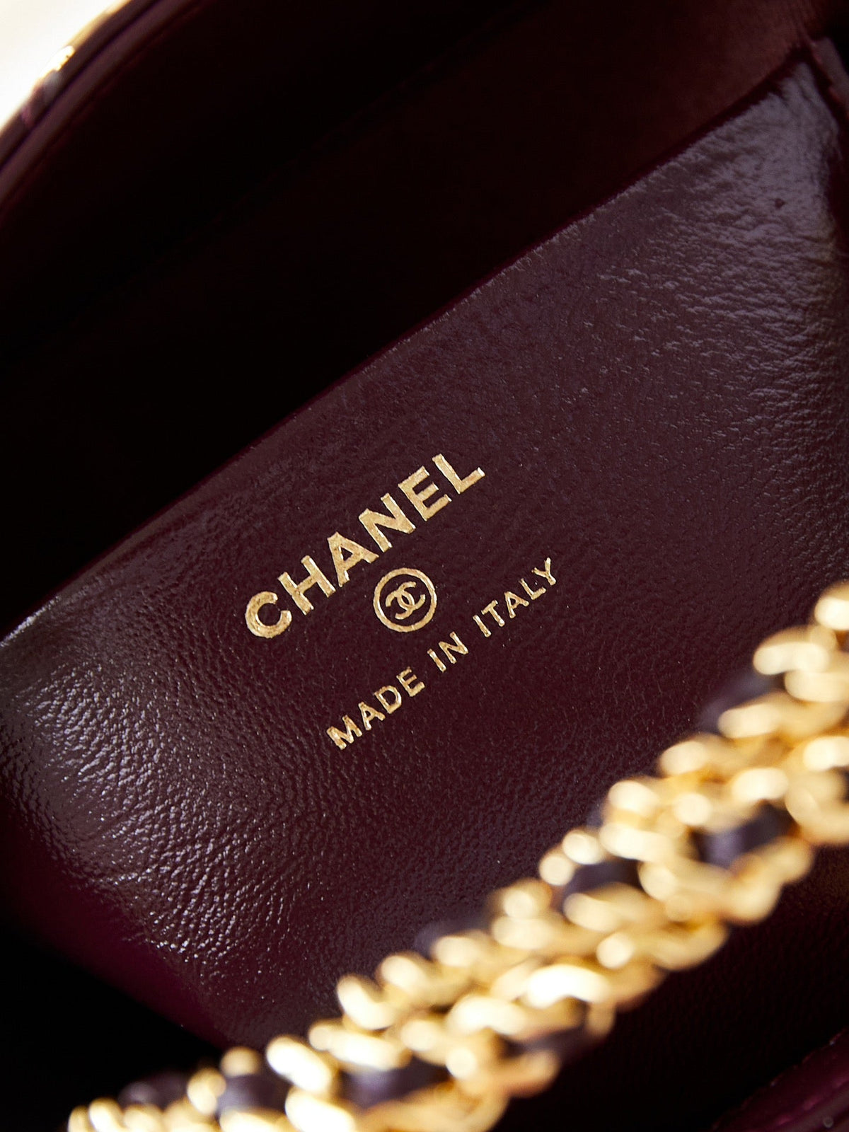 Chanel Hobo Bag 18 in Wine Red Soft Lambskin Gold Chain