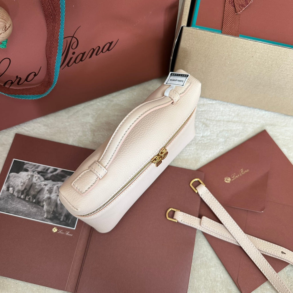 Loro Piana Extra Pocket L19 in Light Pink Calfskin with Gold Hardware Bag