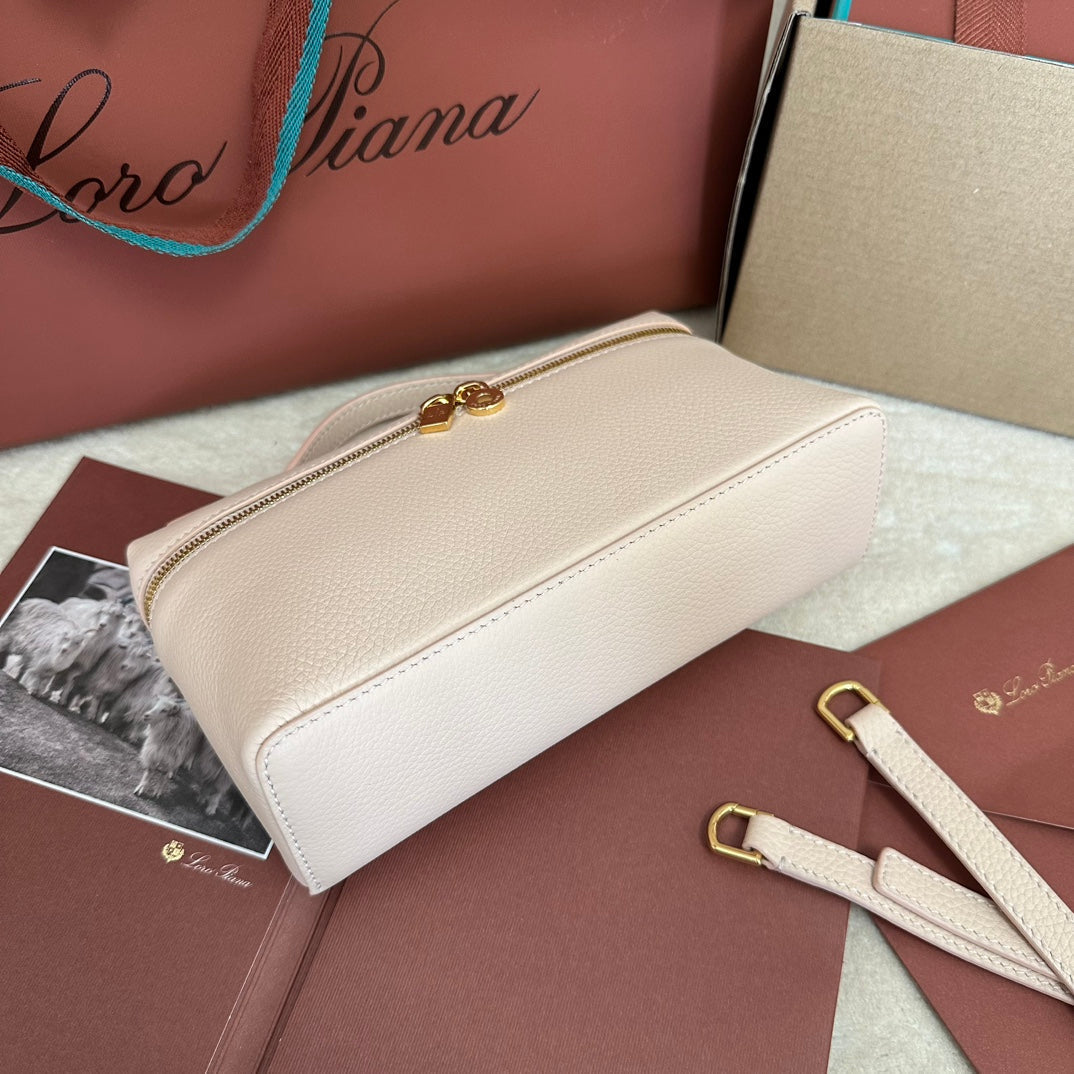 Loro Piana Extra Pocket L19 in Light Pink Calfskin with Gold Hardware Bag