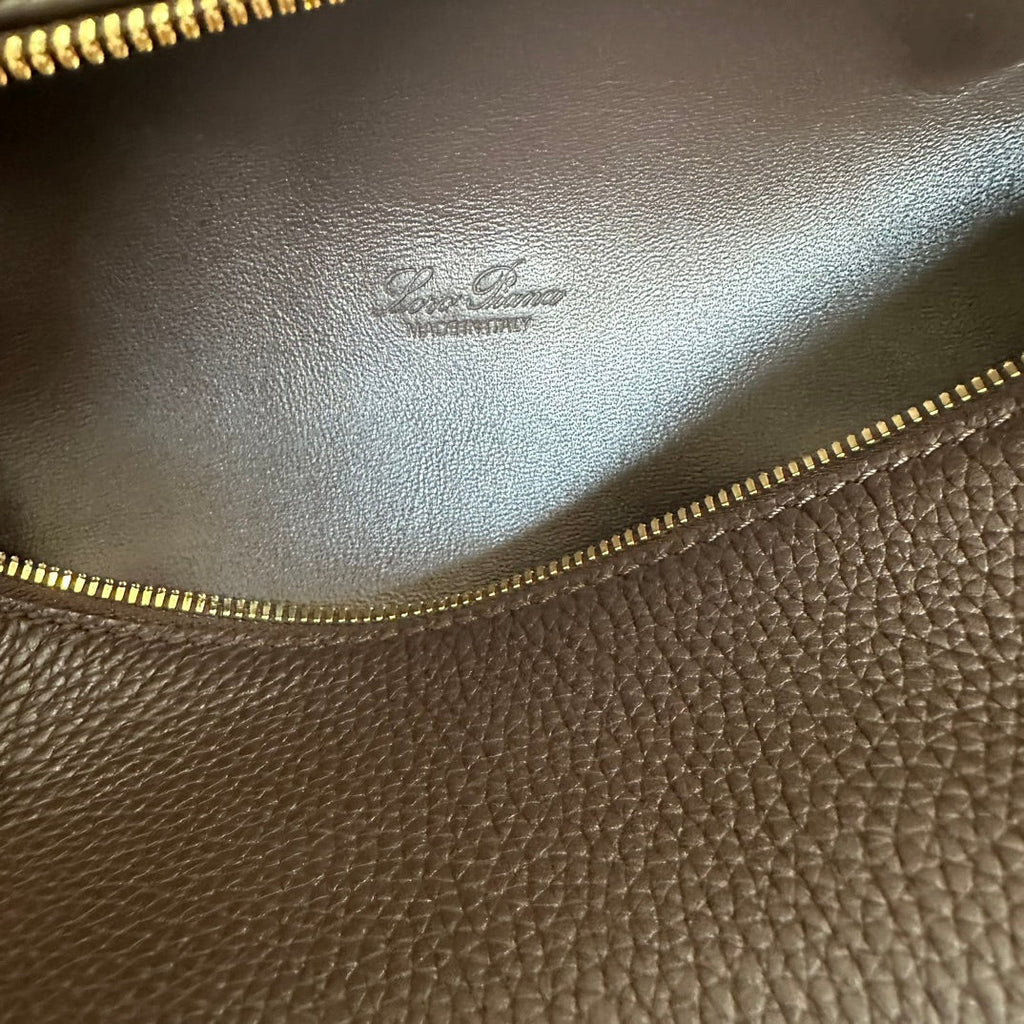 Loro Piana Extra Pocket L19 in Dark Brown Calfskin with Gold Hardware Bag
