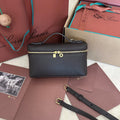 Loro Piana Extra Pocket L19 in Dark Brown Calfskin with Gold Hardware Bag
