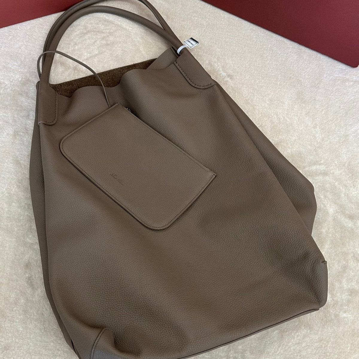 Loro Piana Bale Hobo Extra Large 40 Bag in Medium Brown Calfskin