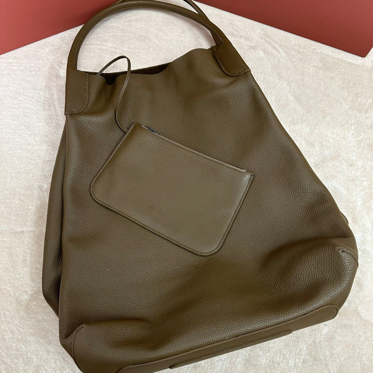 Loro Piana Bale Hobo Extra Large 40 Bag in Mocha Brown Calfskin