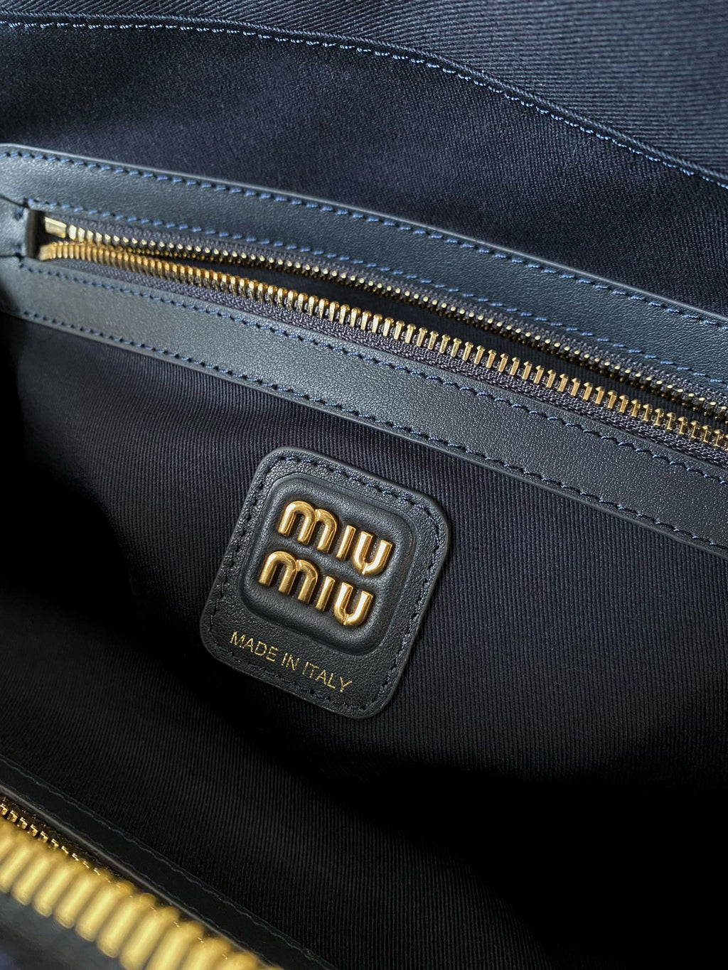 Beau Top Handle Bag 34 in Navy Blue Corduroy