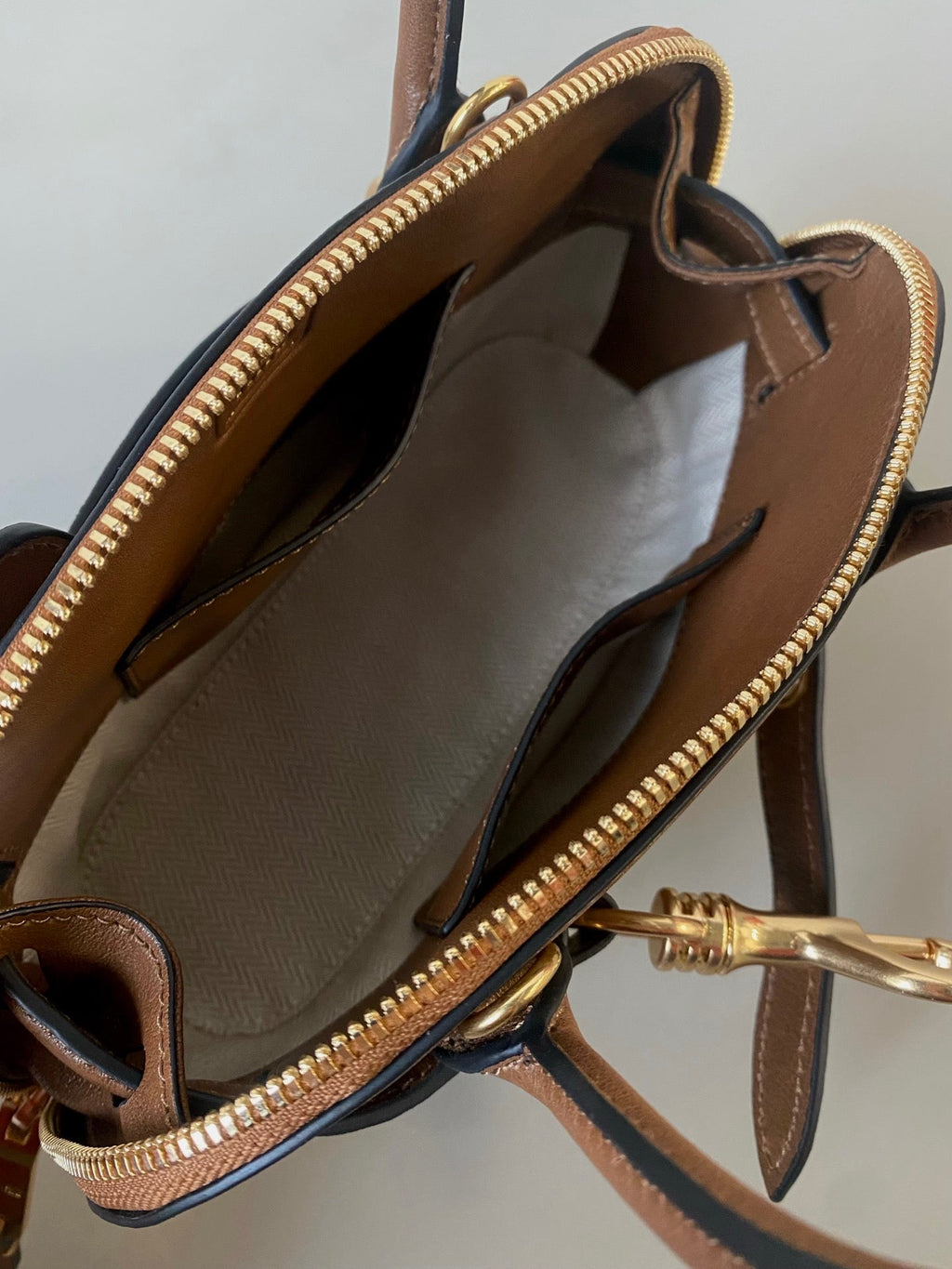 Aventure Nappa Mini Bag 21 in Russet Brown Calfskin Gold Hardware