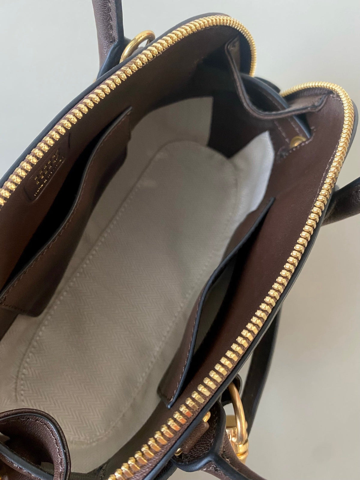 Aventure Nappa Mini Bag 21 in Brunette Brown Calfskin Gold Hardware