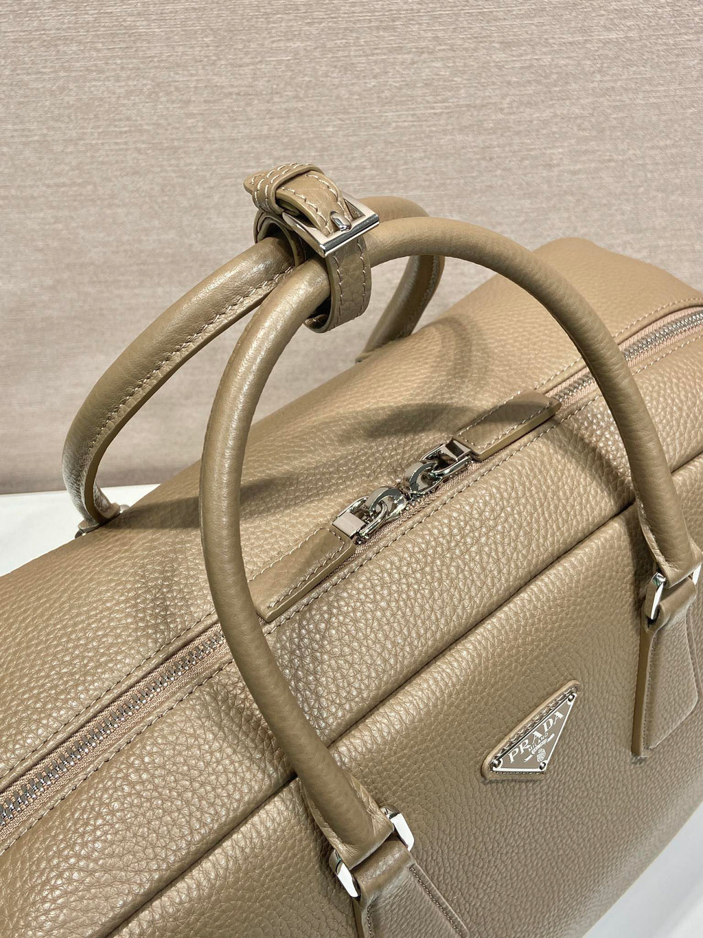 Prada Briefcase 40 in Dried Moss Grained Calfskin Bag