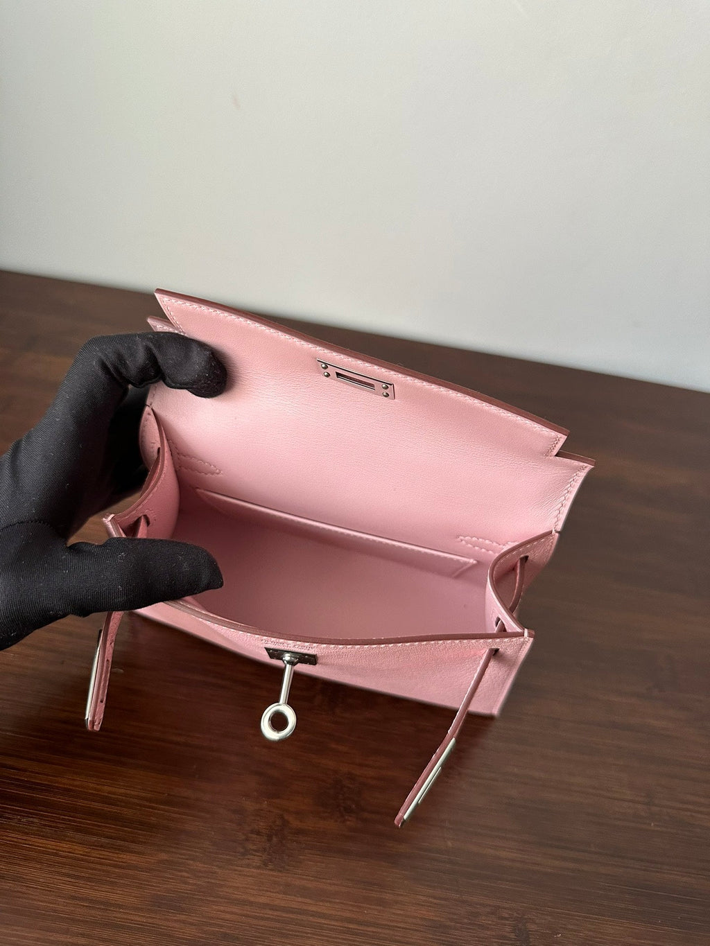 Hermes Kelly Mini 19 Pink Chevre Silver Hardware Bag