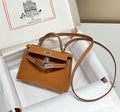 Hermes Kelly Mini 20 Golden Brown Epsom Silver Hardware Bag