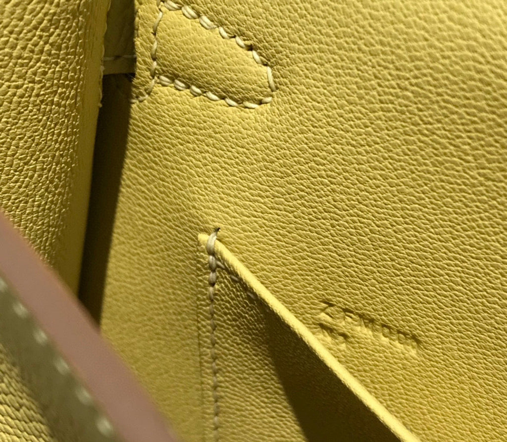 Hermes Kelly Mini 20 Yellow Epsom Gold Hardware Bag