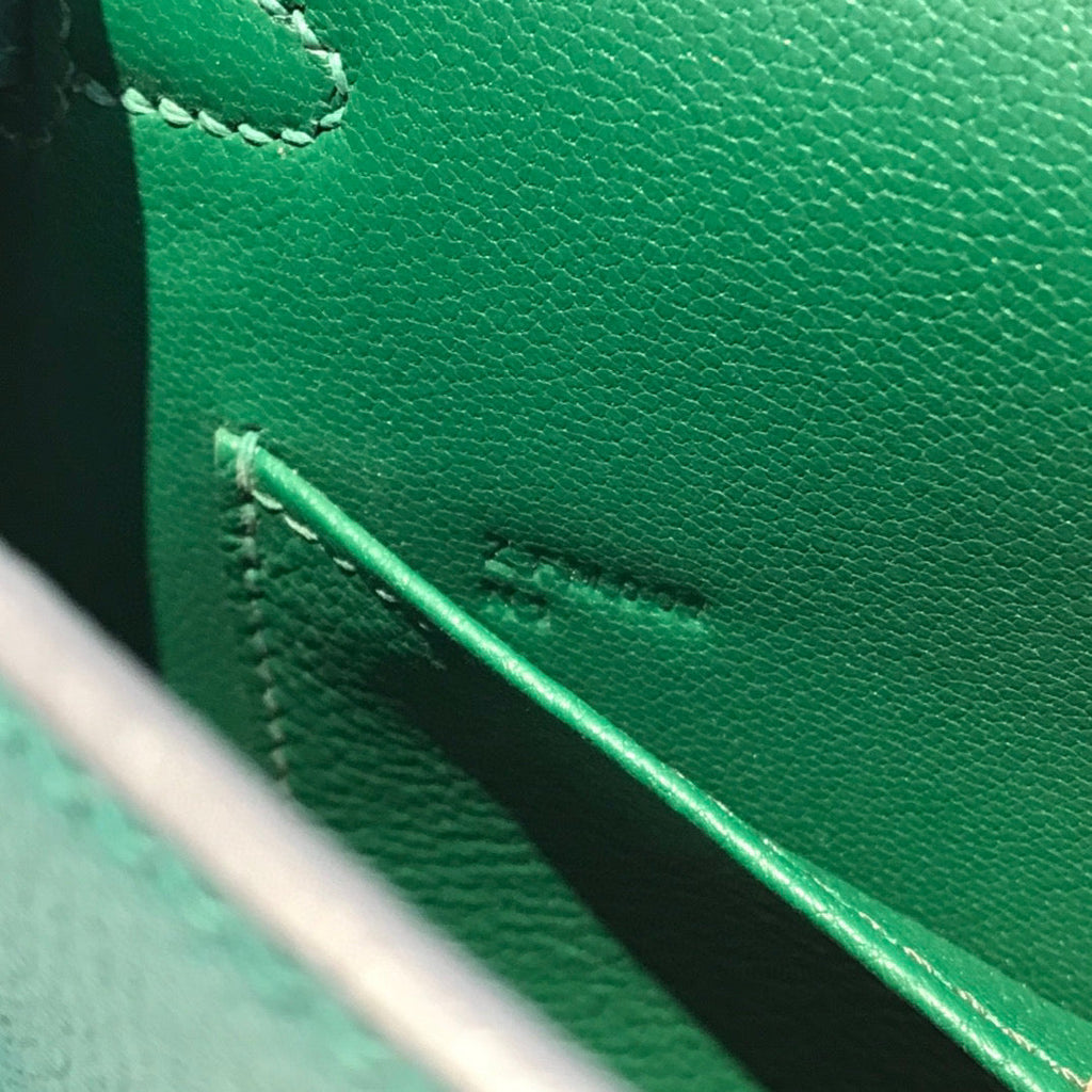 Hermes Kelly Mini 20 Green Epsom Gold Hardware Bag