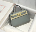 Hermes Kelly Mini 20 Medium Grey Epsom Gold Hardware Bag