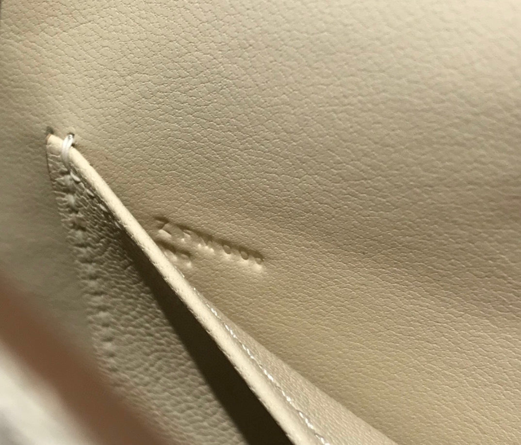 Hermes Kelly Mini 20 White Epsom Silver Hardware Bag