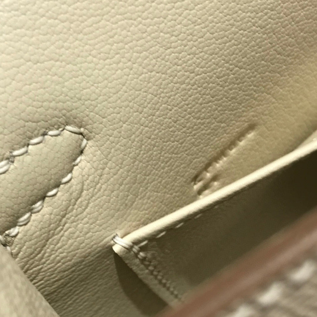Hermes Kelly Mini 20 White Epsom Gold Hardware Bag