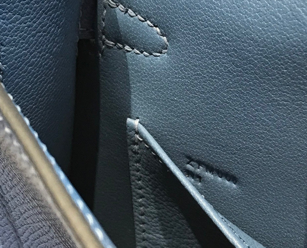 Hermes Kelly Mini 20 Denim Epsom Gold Hardware Bag