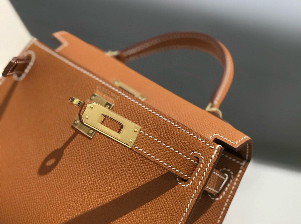 Hermes Kelly Mini 20 Golden Brown Epsom Gold Hardware Bag