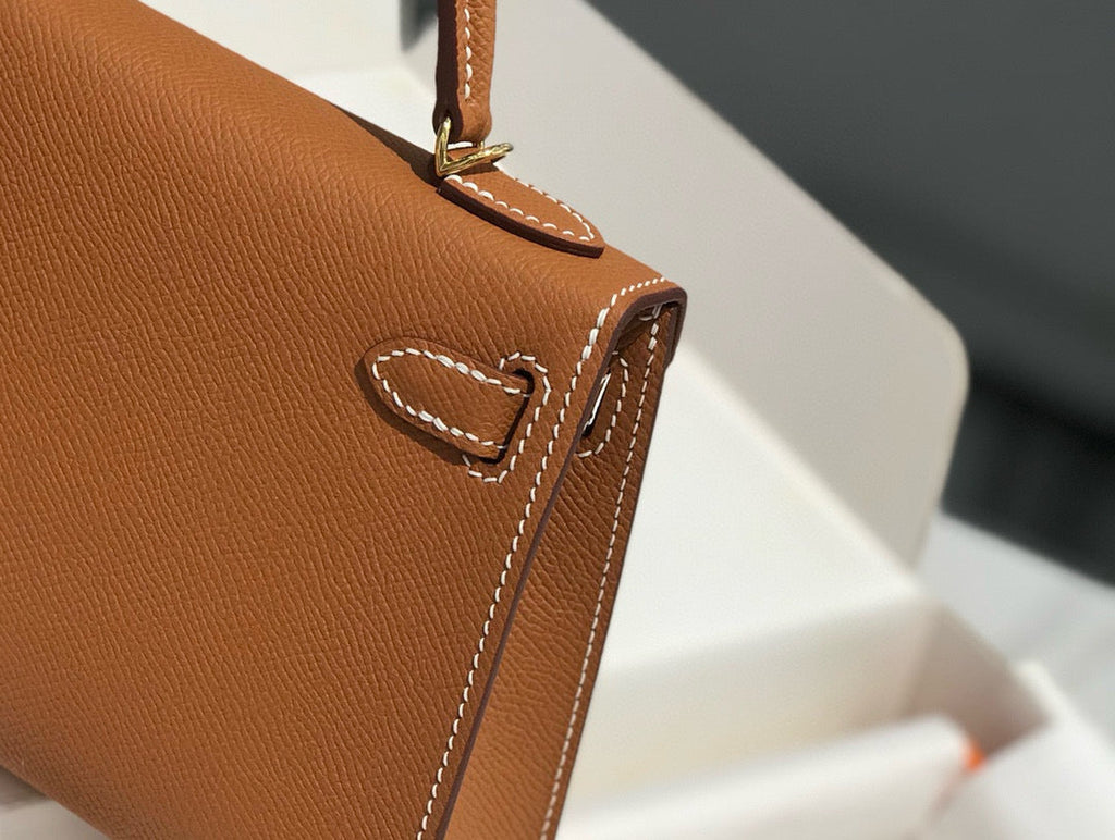 Hermes Kelly Mini 20 Golden Brown Epsom Gold Hardware Bag