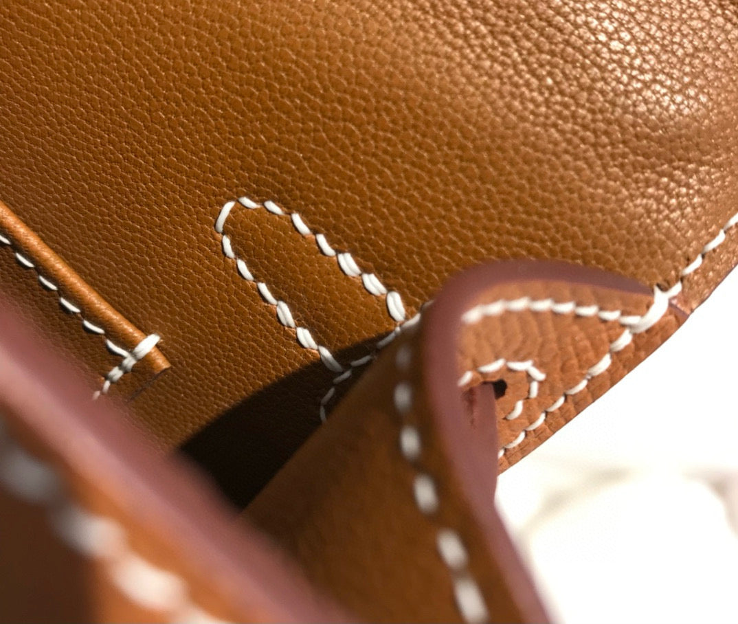Hermes Kelly Mini 20 Golden Brown Epsom Gold Hardware Bag