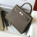 Hermes Kelly 25 Etoupe Epsom Leather Gold Hardware Bag