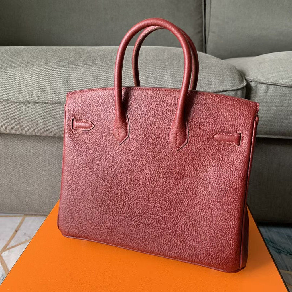 Hermes Birkin 30cm Jam Calfskin Silver Hardware Bag