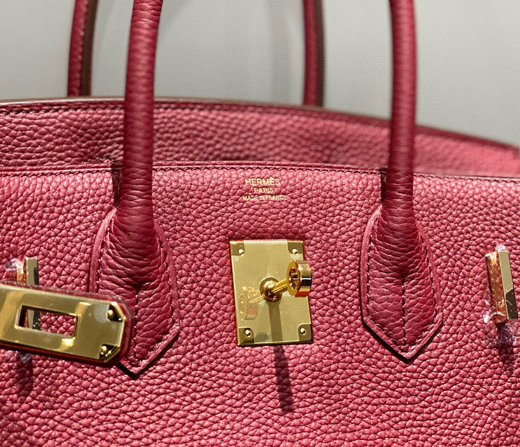 Hermes Birkin 25cm Burgundy Calfskin Gold Hardware Bag
