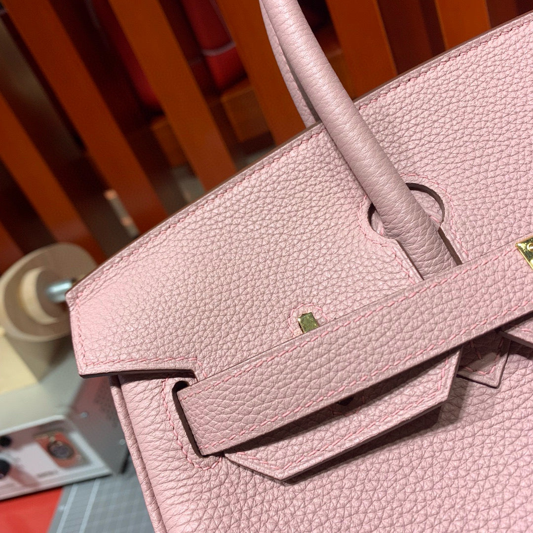 Hermes Birkin 30cm Light Pink Togo Leather Gold Hardware Bag