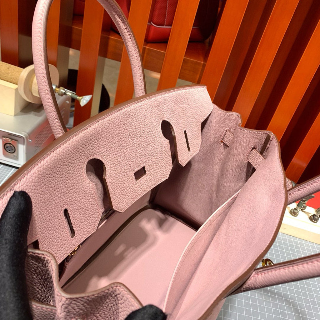 Hermes Birkin 30cm Light Pink Togo Leather Gold Hardware Bag